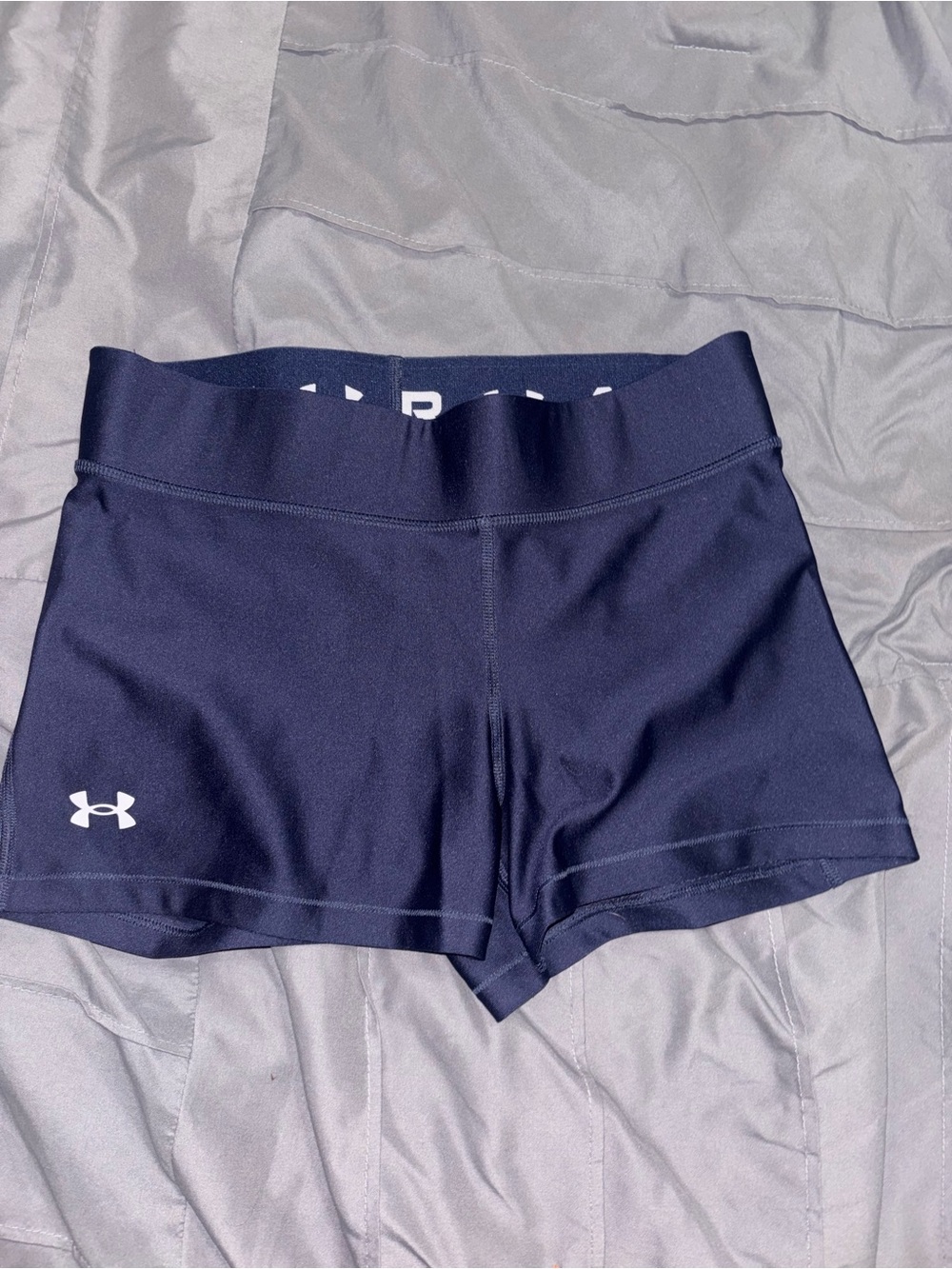 Under Armour Women's Navy High-Rise Compression Shorts